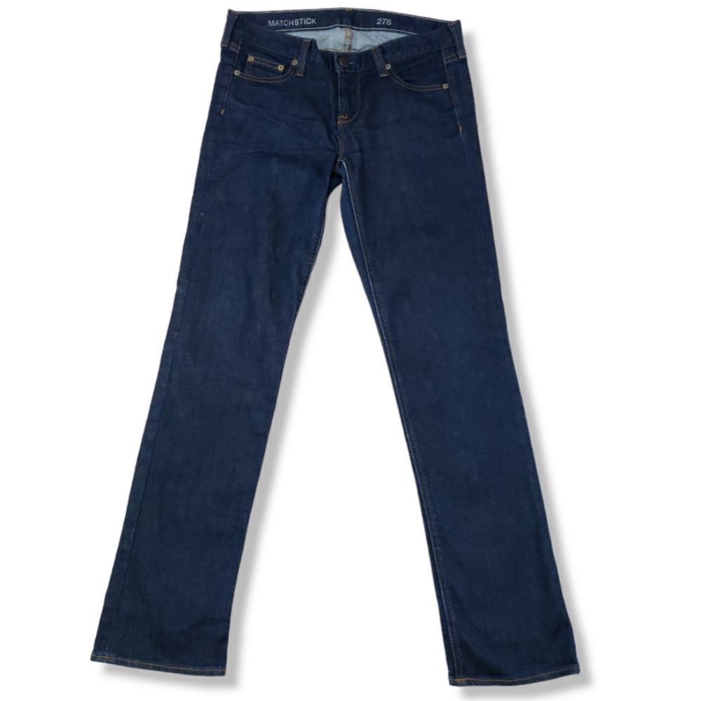J Crew Jeans Size 27S Matchstick Straight Leg Jeans Stretch Blue Denim Pants